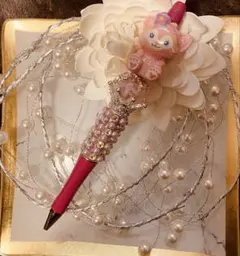 リーナベル♡キツネピンク　カスタムボールペン