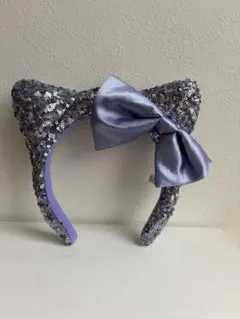 ユニバ キティちゃん スパンコールカチューシャ パープル　USJ