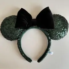 ディズニー カチューシャ スパンコール 緑