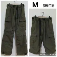 メンズ　カーゴパンツ　ハーフパンツ　脱着可能　カーキ M しまむら　2wayのサムネイル