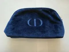 ディオール　ベロア ポーチ ネイビー ノベルティ