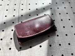 レザー フラップ式キーケース ダークブラウン