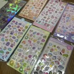 ぷっくりシールセット　3D シャカシャカシール　シール帳