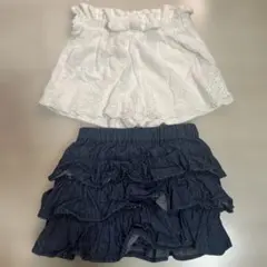 フリルデザイン スカート 100cm 2点セット
