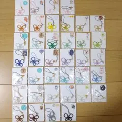 蝶々ハンドメイド　ビーズストラップ　38個