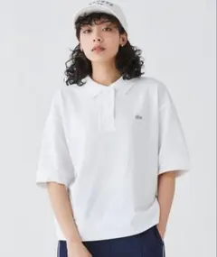 LACOSTE ヘビーウェイト キモノスリーブ 鹿の子地ポロシャツ