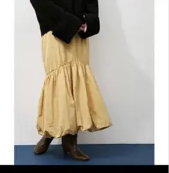 【美品】アダムエロペ　ティアードバルーンタフタスカート