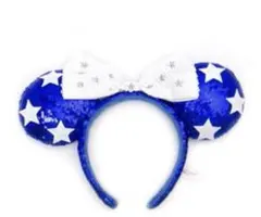 青い星とリボンのカチューシャ