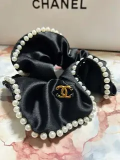 CHANEL シャネル シュシュ ヘアゴム ヘアアクセサリー パール ロゴあり