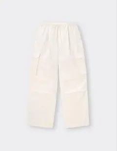 GU パラシュートカーゴパンツ ホワイト　S