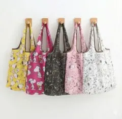 ⭐️【新品未使用】エコバッグ スヌーピー　大容量　5点セット　軽量