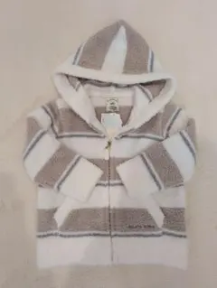 タグ付き　ジェラートピケ　フリースフード付きベビーパジャマ