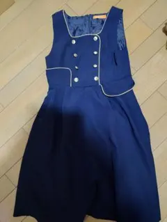 Fint ドアマン風ダブル釦ジャンパースカート　フィント