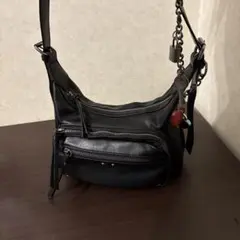 ZARA 黒 ショルダーバッグ チェーンストラップ付き