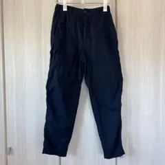 UNIQLO リネンコットンテーパードパンツ　M ネイビー