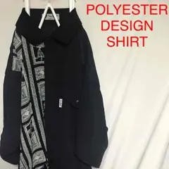 古着 半袖総柄デザインポリシャツ ヨーロピアン アート柄 絵画 レトロ