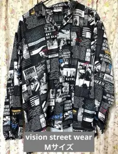 【半額以下】vision street wear 長袖開襟シャツ Mサイズ
