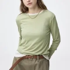 ソフトシアークルーネックT(長袖)