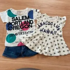 エフオーキッズ　女の子上下セット　ワンピース　80㎝