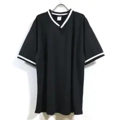 新品 ドライ ビッグシルエット ゲーム シャツ メンズ ブラック L