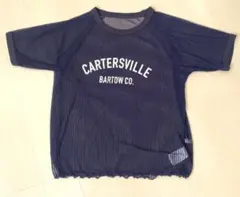 メッシュ ネイビーTシャツ　重ね着