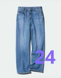 UNIQLO ワイドストレートジーンズ 24 61cm 469816 カラー64