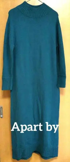 Apart by ニットロングワンピース 毛100％