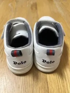 Polo Ralph Laurenベルト付きスニーカー ホワイト　18cm