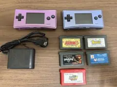 【個別可】ゲームボーイミクロ2つ+充電器1つ+カセット5つ