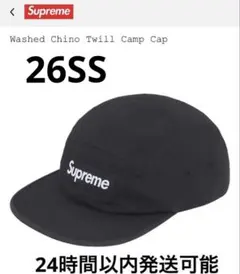 【新品】Supreme Washed Chino Twill Cap黒　2026