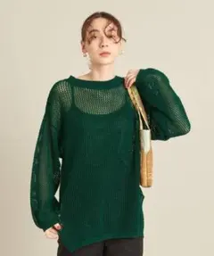 B&Y UNITED ARROWSメッシュニットプルオーバー/インナー付き