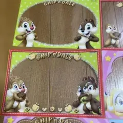 Chip 'n' Dale イラスト付きフレーム 7枚セット