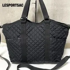 極美品 レスポートサック ショルダーバッグ 2way キルティング スタッズ 黒