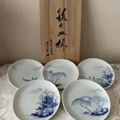 古伊万里　染付　山水鶴図　　取り皿　飾り皿　箱付け 古伊万里 染付 山水鶴図 取り皿 飾り皿 箱付け - メルカリ