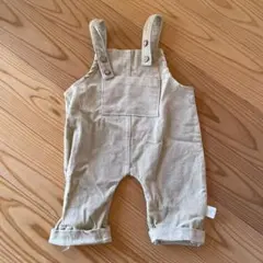 未着用ベビーカバーオール　サロペットコーデュロイベージュ70 秋冬