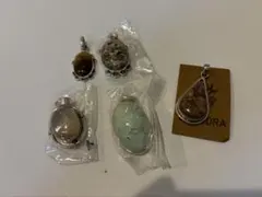 ［まとめ売り］シルバー925刻印入り　天然石ペンダントトップ