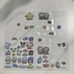 サンリオ、ドラえもんコットンパフィーシールおすそ分け