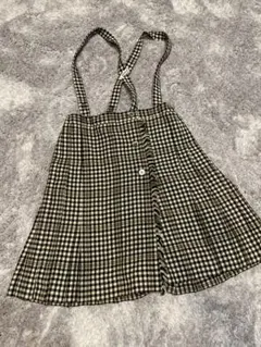 ファミリア　チェック柄ジャンバースカート　130センチ