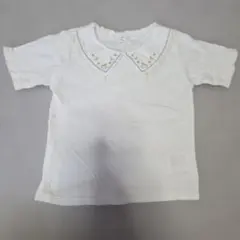 Cottoli 襟付きホワイトTシャツ 100