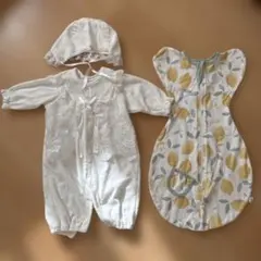 お得！ユニセックス　星柄セレモニードレス➕スワドル　新生児まとめ売り