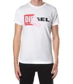 オシャレ⭐︎ディーゼル ロゴTシャツ Wロゴ XS ホワイト