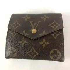 LOUIS VUITTON ルイヴィトン 三つ折り財布 Wホック モノグラム