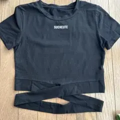 クロップドTシャツ　ショート丈　レディース