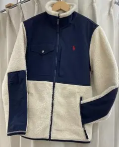 ラルフローレン　フリースジャケット　ネイビーxアイボリー　　　　1493