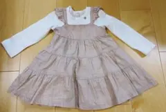 petit main フリル付きワンピース 90cm