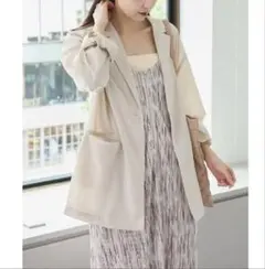 Kastaneカスタネ シアーボイルシャツジャケット　アイボリー