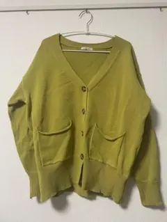 OLIVE des OLIVE オリーブグリーン Vネックカーディガン