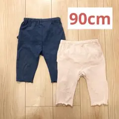 西松屋　フリル付き七部丈レギンス　90cm 2枚セットのサムネイル