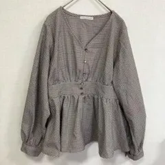 continuer de NICE CLAUP チェック柄ブラウス F