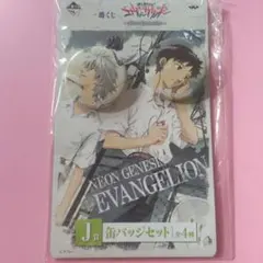 エヴァンゲリオン 一番くじ 貞本義行 Ｊ賞 缶バッジ セット シンジ カヲル